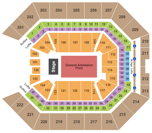 Golden 1 Center Olivia Rodrigo Seating Chart